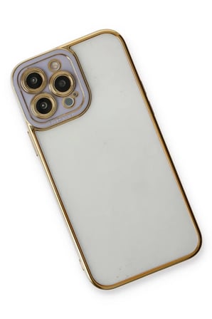 Newface Apple iPhone 13 Pro Max Kılıf Liva Lens Silikon - Lila