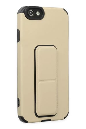 Newface Apple iPhone 6 Kılıf Mega Standlı Silikon - Gold