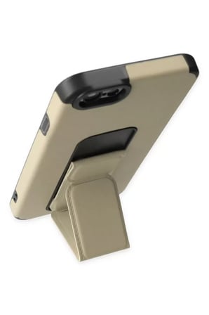 Newface Apple iPhone 6 Kılıf Mega Standlı Silikon - Gold