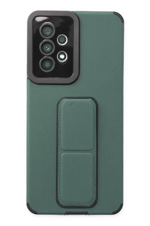 Newface Samsung Galaxy A53 5G Kılıf Mega Standlı Silikon - Yeşil