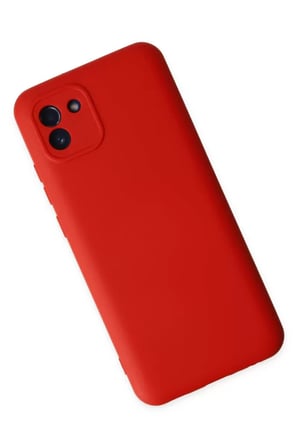 Newface Samsung Galaxy A03 Kılıf Nano içi Kadife Silikon - Kırmızı