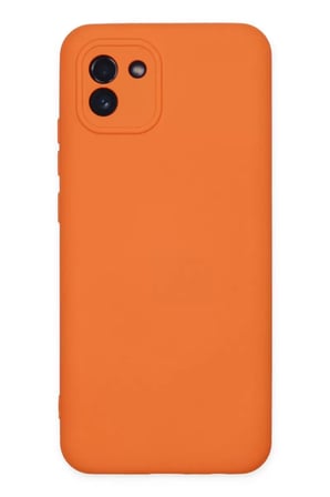 Newface Samsung Galaxy A03 Kılıf Nano içi Kadife Silikon - Turuncu
