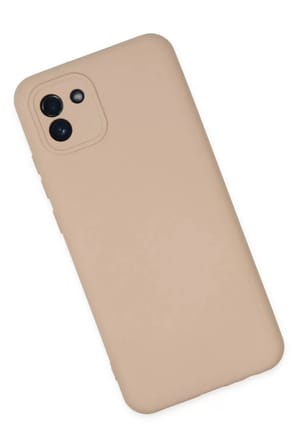 Newface Samsung Galaxy A03 Kılıf Nano içi Kadife Silikon - Pudra