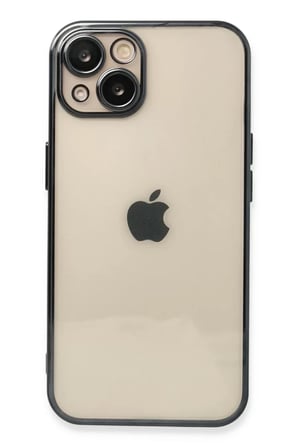 Newface Apple iPhone 14 Plus Kılıf Razer Lensli Silikon - Siyah