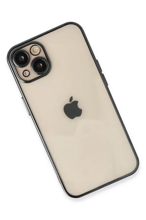 Newface Apple iPhone 14 Plus Kılıf Razer Lensli Silikon - Siyah