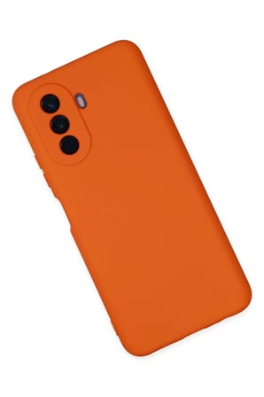 Newface Huawei Nova Y70 Kılıf Nano içi Kadife Silikon - Turuncu