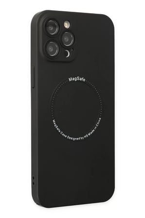 Newface Apple iPhone 12 Pro Kılıf Jack Magneticsafe Lens Silikon - Siyah