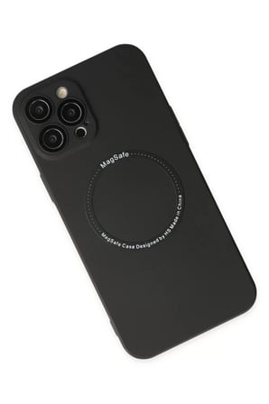 Newface Apple iPhone 12 Pro Kılıf Jack Magneticsafe Lens Silikon - Siyah