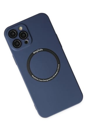 Newface Apple iPhone 12 Pro Kılıf Jack Magneticsafe Lens Silikon - Lacivert