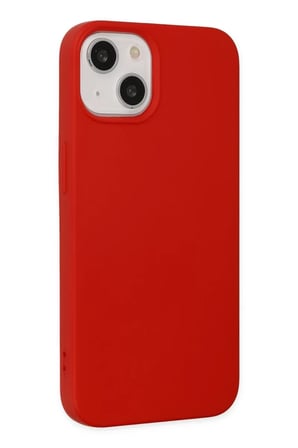 Newface Apple iPhone 14 Kılıf Nano içi Kadife Silikon - Kırmızı