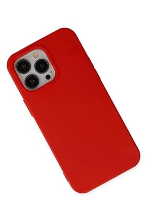 Newface Apple iPhone 14 Pro Kılıf Nano içi Kadife Silikon - Kırmızı