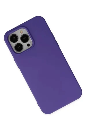 Newface Apple iPhone 14 Pro Kılıf Nano içi Kadife Silikon - Mor