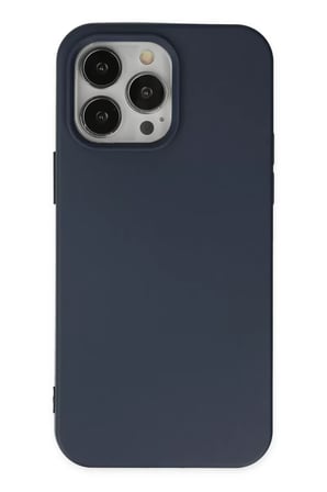 Newface Apple iPhone 14 Pro Kılıf Nano içi Kadife Silikon - Lacivert