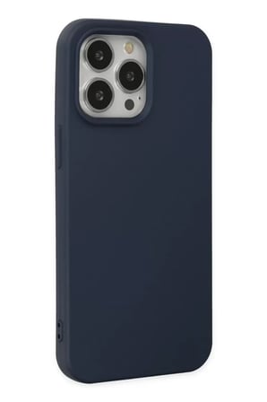 Newface Apple iPhone 14 Pro Kılıf Nano içi Kadife Silikon - Lacivert