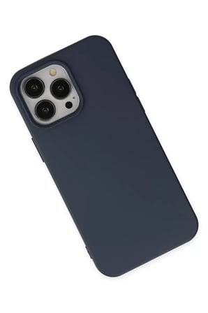 Newface Apple iPhone 14 Pro Kılıf Nano içi Kadife Silikon - Lacivert