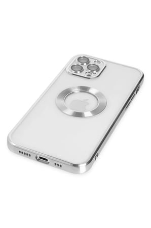 Newface Apple iPhone 12 Pro Kılıf Slot Silikon - Gümüş