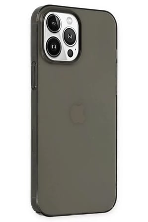 Newface Apple iPhone 14 Pro Kılıf Pc Sert Şeffaf Kapak - Siyah