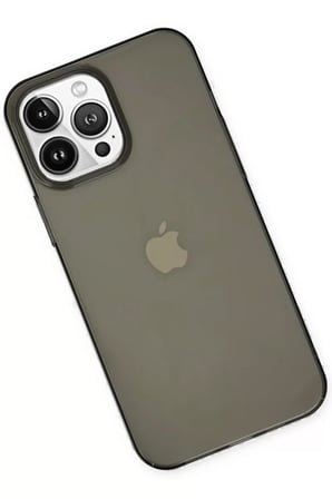 Newface Apple iPhone 14 Pro Kılıf Pc Sert Şeffaf Kapak - Siyah