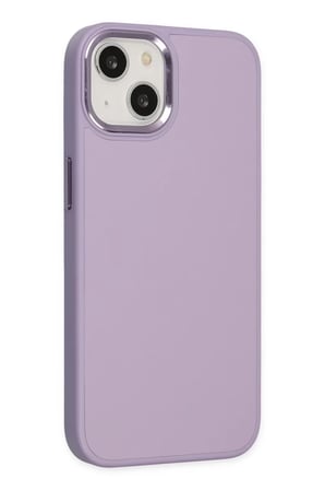 Newface Apple iPhone 14 Plus Kılıf Asya Deri Silikon - Lila