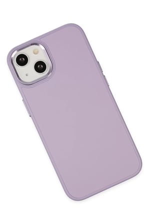 Newface Apple iPhone 14 Plus Kılıf Asya Deri Silikon - Lila