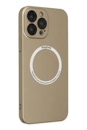 Newface Apple iPhone 14 Pro Kılıf Jack Magneticsafe Lens Silikon - Gold