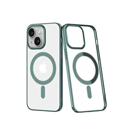 Newface Apple iPhone 14 Plus Kılıf Element Magneticsafe Sert Kapak - Köknar Yeşili