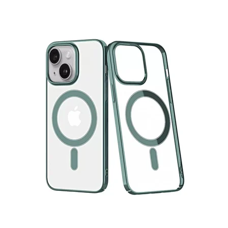 Newface Apple iPhone 14 Plus Kılıf Element Magneticsafe Sert Kapak - Köknar Yeşili