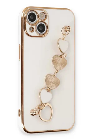 Newface Apple iPhone 14 Kılıf Esila Silikon - Beyaz