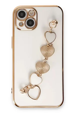 Newface Apple iPhone 14 Kılıf Esila Silikon - Beyaz