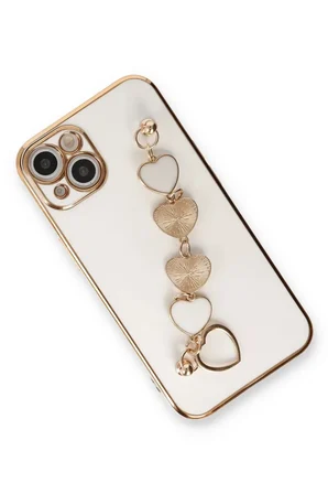 Newface Apple iPhone 14 Kılıf Esila Silikon - Beyaz