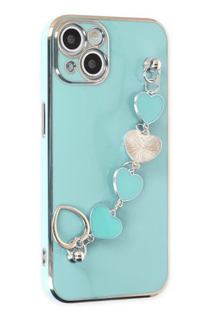 Newface Apple iPhone 14 Kılıf Esila Silikon - Su Yeşili