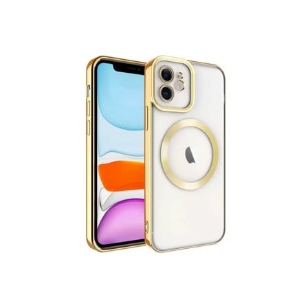 Newface Apple iPhone 11 Kılıf Kross Magneticsafe Kapak - Gold