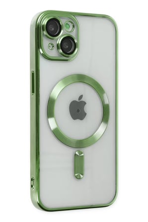 Newface Apple iPhone 14 Plus Kılıf Kross Magneticsafe Kapak - Koyu Yeşil