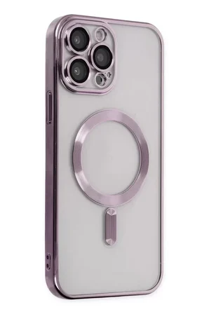Newface Apple iPhone 13 Pro Max Kılıf Kross Magneticsafe Kapak - Mor
