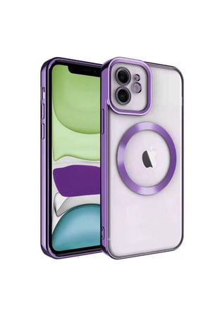 Newface Apple iPhone 11 Kılıf Kross Magneticsafe Kapak - Mor