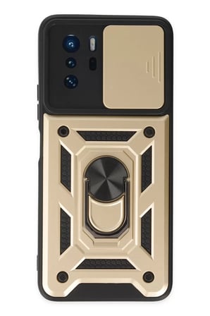 Newface Xiaomi Poco X3 GT Kılıf Pars Lens Yüzüklü Silikon - Gold