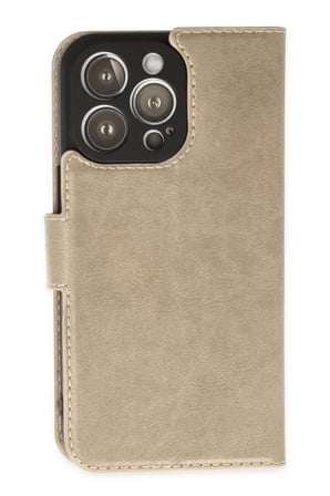 Newface Apple iPhone 14 Pro Kılıf Trend S Plus Kapaklı Kılıf - Gold