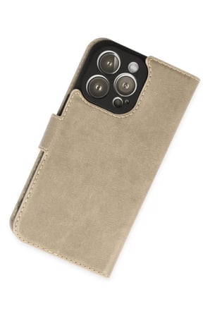 Newface Apple iPhone 14 Pro Kılıf Trend S Plus Kapaklı Kılıf - Gold
