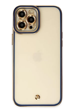 Newface Apple iPhone 12 Pro Kılıf Liva Lens Silikon - Mavi