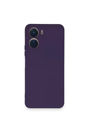 Newface Vivo Y16 Kılıf Nano içi Kadife Silikon - Mor
