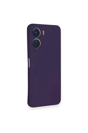 Newface Vivo Y16 Kılıf Nano içi Kadife Silikon - Mor