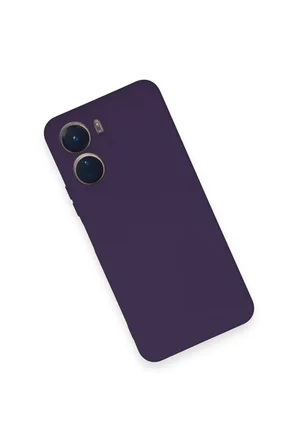 Newface Vivo Y16 Kılıf Nano içi Kadife Silikon - Mor