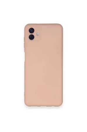Newface Samsung Galaxy A04 Kılıf Nano içi Kadife Silikon - Pudra