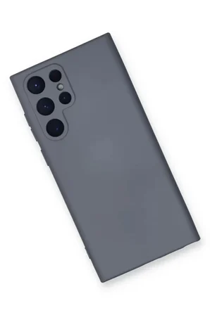 Newface Samsung Galaxy S23 Ultra Kılıf Nano içi Kadife Silikon - Gri