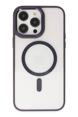 Newface Apple iPhone 13 Pro Kılıf Room Magneticsafe Silikon - Derin Mor