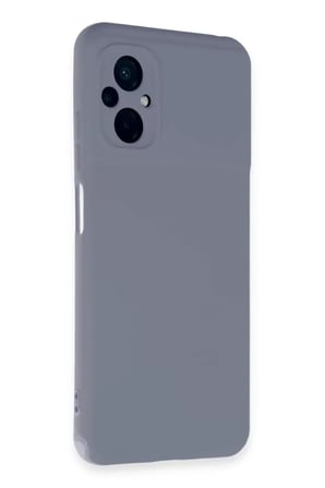 Newface Xiaomi Poco M5 Kılıf Nano içi Kadife Silikon - Gri