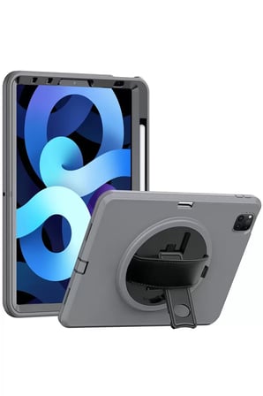 Newface Apple iPad Pro 11 (2018) Kılıf Hand Strap Tablet Kılıfı - Gri