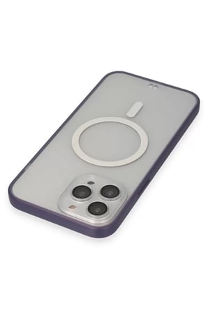 Newface Apple iPhone 14 Pro Max Kılıf Grand Magneticsafe Kapak - Mor