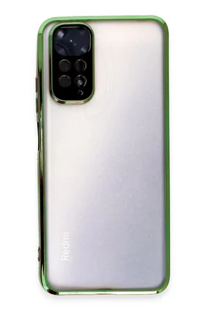 Newface Xiaomi Redmi Note 11 Kılıf Razer Lensli Silikon - Yeşil