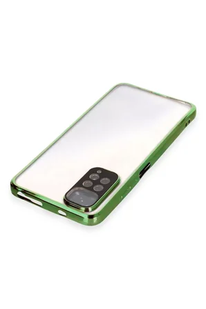 Newface Xiaomi Redmi Note 11 Kılıf Razer Lensli Silikon - Yeşil